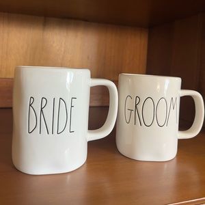 Rae Dunn - Bride & Groom Mugs - New